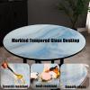 Round Tempered Glass Table Top, Round Glass Table Top, Flat Circular Sheet, Tempered Flat Edge Polish Glass Table Top, Round Glass Dining Table Top, Thick Tempered Glass Round Table Top ( Color : Red view 3