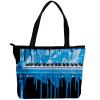 The Tote Bag For Women,Purses For Women,Handbags For Women,Blue Painted Old Piano Key Handbags view 1