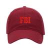 Baseball Cap Men Women FBI Embroidered Unisex Classic Adjustable Strapback Dad Hat (7 1/2,Red) view 1