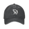 Joisbs American Flag Bass Fishing Stylish Washed Denim Baseball Cap - Adjustable Unisex Dad Hat view 1