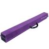 Folding Gymnastics Balance Beam - 8ft Floor Beam with Carry Handles & Anti-Slip Base - Ideal for Kids, Beginners, and Professional Gymnasts, Purple
