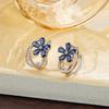 18k Rose Gold Plated Latest Fancy Stylish Copper Zircon Bali Earrings for Women and Girls,Clip on, For All occasion. view 3