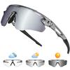 VICTGOAL Cycling Glasses Photochromic Sunglasses for Men Women TR90 Frame Glasses with UV Protection MTB Glasses for Cycling (Grey), Large view 1