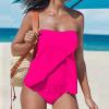 XUNRYAN 2024 Womens 2024 Tankini Swimsuit Tummy Control Flowy Swimwear Two Piece Bathing Suits Swim Tank Top with Boy Shorts view 2