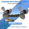 Aluminum Upgrades Outboard Boat Propeller fit Honda Engines BF35/40/45/50//50A/60HP 3-1/4"Gearcase 13 Spline Tooth 3 Blades RH (11 1/8 X 13) view 2