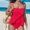 XUNRYAN 2024 Two Piece Blouson Tankini Swimsuits for Women Modest Bathing Suits Loose Fit Swimwear Holiday Outfit view 2