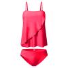 XUNRYAN 2024 Two Piece Blouson Tankini Swimsuits for Women Modest Bathing Suits Loose Fit Swimwear Holiday Outfit view 3