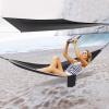 Camping Hammock, Portable Hammocks with Mosquito Net Tent and Rain Fly Tarp,Heavy Duty Tree Strap Nylon Parachute Hammock for Outdoor Backpacking Hiking Camping Traveling 440Lbs (Black+Grey) view 4