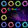 XLTEAM LED Fiber Optic Dance Whip, 360 Swivel Pixel Whip Rechargeable, 10 Colours 36 Effect Modes, 130 Optical Fibers, for Nightclub Party Bar Atmosphere Props, USB Charging, Pink Handle view 2