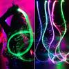 XLTEAM LED Fiber Optic Dance Whip, 360 Swivel Pixel Whip Rechargeable, 10 Colours 36 Effect Modes, 130 Optical Fibers, for Nightclub Party Bar Atmosphere Props, USB Charging, Pink Handle view 3