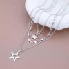 Andelaisi Boho Layered Star Necklace Choker Silver Star Choker Necklace Vintage Mini Star Pendant Necklace Multilayer Star Chain Necklace Jewelry for Women view 4