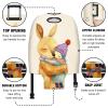 AQUNNEW Enhance Your Travel Experience with Elastic Suitcase Covers The Ultimate Luggage Cover Protector for Every Suitcase Style and Size Girl view 3