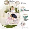 Bixike Girls Bike with Basket for Toddlers and Kids Aged 3-14 Years Old, 12 14 16 18 Inch with Training Wheels & Doll Seat, 20 Inch with Kickstand & Rear Rack, Princess Style Bicycle for Gift. view 4
