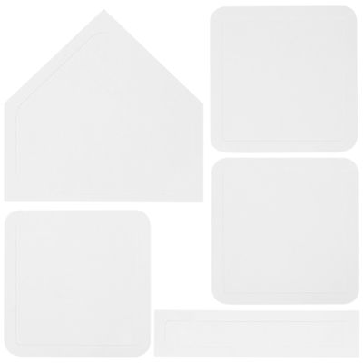 Yardwe 5pcs Rubber Baseball Plate Non-Slip Bases for Softball Baseball Practice for School Gym Classes and Outdoor Games
