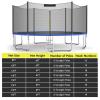 KOTEK Trampoline Net, 8FT 10FT 12FT 14FT 15FT 16FT Trampoline Enclosure for Straight Poles, Weather Resistant Trampoline Netting Replacement with Double-Headed Zipper & Protection Buckles, Net Only view 3