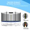 KOTEK Trampoline Net, 8FT 10FT 12FT 14FT 15FT 16FT Trampoline Enclosure for Straight Poles, Weather Resistant Trampoline Netting Replacement with Double-Headed Zipper & Protection Buckles, Net Only view 4