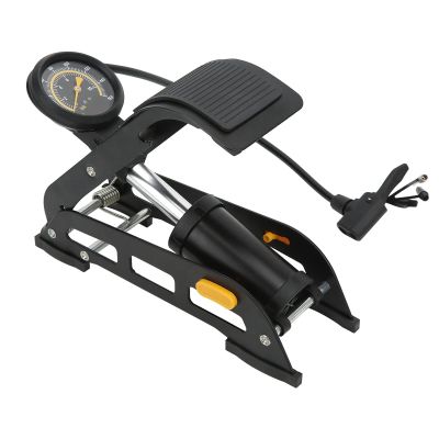 XHTLLO Bike Floor Foot Pump, High Pressure Bike Floor Pump, Portable Bike Foot Pump, High Elastic Rebound Spring Bike Pump, for Cars, Motorcycles, Balls