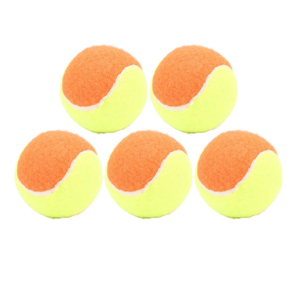 6cm Elastic Ball Set, 5PCS Durable Rubber Tennis Balls and Squash Balls, Ideal for Training and Entertainment, Pressure Relief Elastic Tennis Ball(Orange)