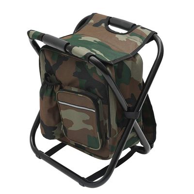 Backpack Chair for Adults, Portable Camping Hunting Fishing Backpack and Seat Combo, Foldable Chair Bag with Cooler Bag, Waterproof Fishing Stool, Collapsible Chair Storage Bag with Portable Belt