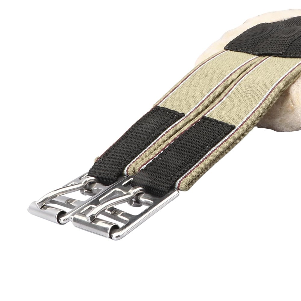 SIE EQUESTRIAN Fleece Padded Horse Girth 32" to 56" (Black, 32")