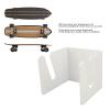 Gsycle Skateboard Rack, Wall Mount Skateboard Hanger Acrylic Skateboard Holder Skateboard Display Shelf for Skis Cruiser Boards(White) view 3