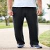 KingSize Men's Big & Tall Fleece Open-Bottom Sweatpants - 9XL, Heather Grey view 3