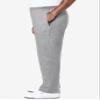 KingSize Men's Big & Tall Fleece Open-Bottom Sweatpants - 9XL, Heather Grey view 4
