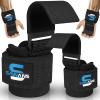 SAWANS Weight Lifting Hooks Heavy Duty Weight Lifting Straps Hand Grip Support Pull ups Deadlift Straps Padded Workout Gym Gloves Powerlifting Fitness Strength Training for Men and Women (Black) view 1