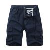 NineFit Basics Prime of Day Deals Today 2024 Mens Drawstring Shorts 5 Inch Inseam Casual Cargo Shorts Regular Fit Multi Pocket Cotton Shorts Outdoor Sport Shorts Linen Shorts Men Dark Blue XL view 1