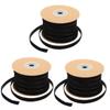 Lurrose 3rolls Single-Sided Velvet Ribbon for Crafting Wrapping and Home Decoration Yards of Fabric Wrap Black and Smooth Surface for Easy Use view 1