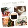 Lurrose 3rolls Single-Sided Velvet Ribbon for Crafting Wrapping and Home Decoration Yards of Fabric Wrap Black and Smooth Surface for Easy Use view 4