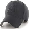 47 Brand MLB Black Black Primary Logo MVP Adjustable Structure Baseball Cap Hat, Adult One Size Fits All - Arizona Diamondbacks Black view 1