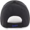 47 MLB Black Team Color Primary Logo MVP Adjustable Structure Hat, Adult One Size Fits All - Los Angeles Dodgers - Black view 2