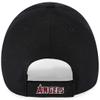 47 MLB Black Team Color Primary Logo MVP Adjustable Structure Hat, Adult One Size Fits All - Los Angeles Angels - Black view 2