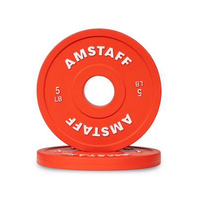 AmStaff Fitness Change and Fractional Plates - Weightlifting & Strength Workouts Gear for Incremental Gains, Standard 2" Hole Diameter for Standard Bars - (5LB, Pair)