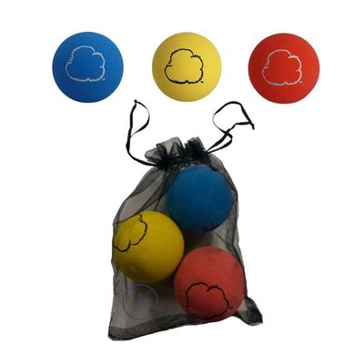 Sky Bounce Color Rubber Handballs for Recreational Handball, Stickball, Racquetball, Catch, Fetch, and Many More Games, 2 1/4-Inch, Assorted Colors, 3 Count with AHSR Pouch