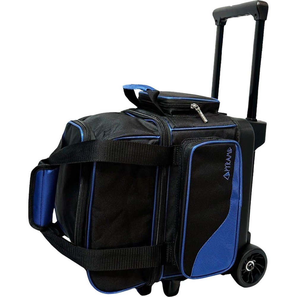 Pyramid Path Pro Deluxe Single Roller Bowling Bag (Black/Royal Blue)