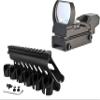 Combo of 2 | Side Saddle Shutgun Shell Holder V2 & Reflex Sight Red Green Reticles with Weaver Picatinny Rail Mount, Compatible with Mossberg 500/590/Shockwave Series Shutguns