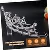 HAKIDZEL Rhinestone Crown Bridal Tiara for Women and Girls Silver view 4