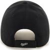 47 Brand MLB Black White Primary Logo MVP Adjustable Structure Baseball Cap Hat, Adult One Size Fits All - Baltimore Orioles Black White view 2