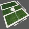 Baseball Softball Hitting Batting Mat 8' x 6'. Practice Stance Swing Alignment with Home Plate with Batters Box. view 2