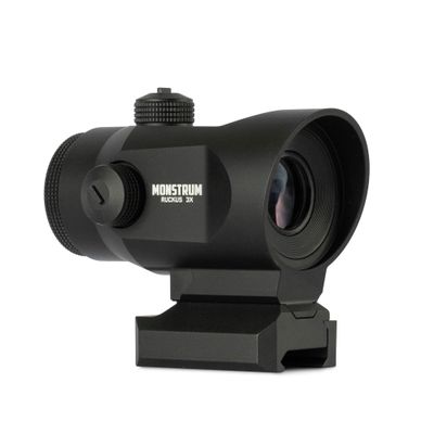 Monstrum Ruckus 3X Prism Scope with Shake Awake | Circle Dot Reticle