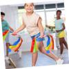 Gogogmee 2pcs Colorful Handheld Cheer Props with Bells for Boys and Girls Eye-catching Pompoms for Cheerleading Gymnastics Dance Competitions and Sports Events Lightweight and Design view 4