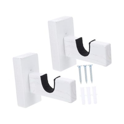 Gogogmee 1 Pair Wall-mounted Bat Rack Holder Wooden Bat Hangers for Baseball and Softball for Displaying and Storing Game-used