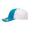 Love Sketches Embroidered Outdoor Mountain Moon Trucker Hat Mesh Back Baseball Hat for Men and Women (US, Alpha, One Size, Turq/Wht_MtnMoon-SlvrYelw) view 3