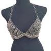 RHISI Medieval Chainmail Bra Top  Handlinked Aluminum Cosplay Costume view 2