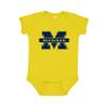 Little King NCAA Bodysuit 2 Pack Short Sleeve-100% Cotton-Michigan-Navy & Maize-12 Months view 3