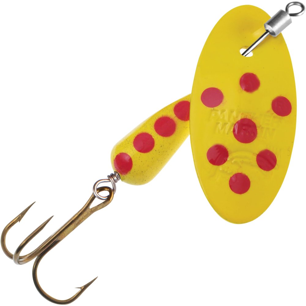 Panther Martin PMISSP_2_Y Inline Swivel Spotted Spinners Fishing Lure - Yellow - 2 (1/16 oz)