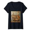 Womens 5.Art, Noahs, Ark, Animals History Bible, Noah's Ship V-Neck T-Shirt view 1