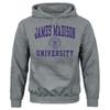 Barnesmith James Madison University JMU Dog Hooded Sweatshirt, Heritage, Charcoal Grey, Small view 1